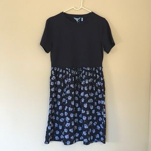NWT Short Sleeves Knit to Woven Floral Dress